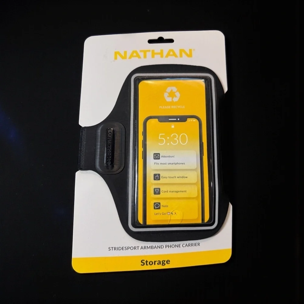 Nathan StrideSport Armband Phone Carrier, Running Phone Holder, Touchscreen, NWT